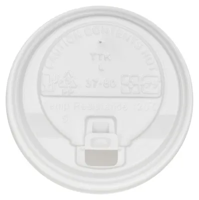 Produktbild von 500x Domdeckel mit Verschlußklappe weiß für Pappbecher COFFEE TO GO 80mm Ø