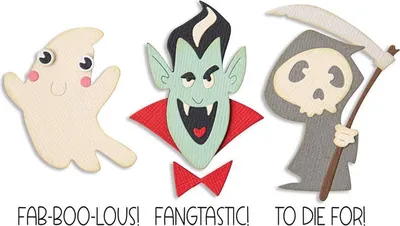 Produktbild von SIZZIX Stanzform Präge Stanzschablone Cutting Die, Spooky Friends by Pete Hughes