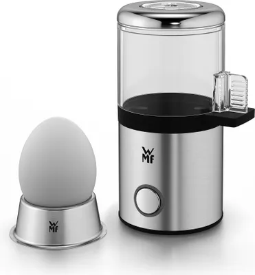 Produktbild von WMF KÜCHENminis 1-Ei-Eierkocher My Egg, mit Eierbecher, Cromargan matt, platzsparend, mit Härtegradeinstellung, 56 W