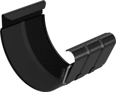Zdjęcie produktu dla BRYZA Łącznik rynnowy ocynkowany Ø 150 mm, czarny RAL 9005