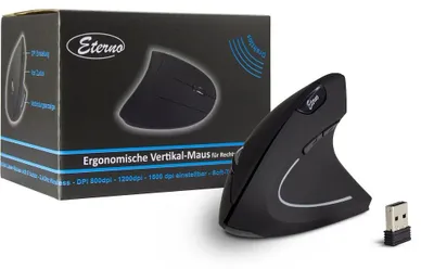 Produktbild von Inter-Tech KM-206R Maus Beidhändig RF Wireless Optisch 1600 DPI