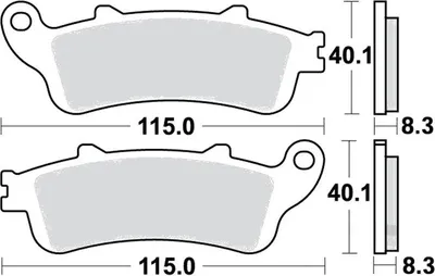 Obrázek produktu pro Brzdové destičky předního kola pro motocykl Honda VFR 800, rok výroby 2002–2005, brzdové destičky od TRW –