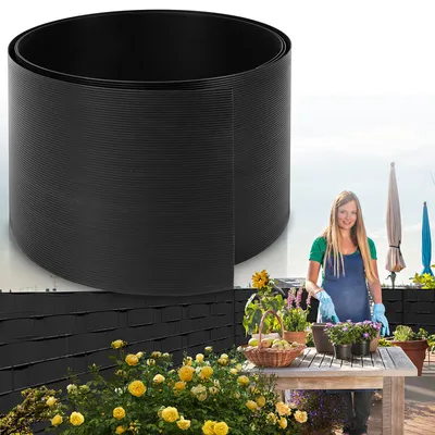 Produktbild von TolleTour 10-40 Hart-PVC Sichtschutzstreifen für Doppelstabmatten 2,5mx19cm Zaunsichtschutz für Balkon Gartenzaun-40 Stück