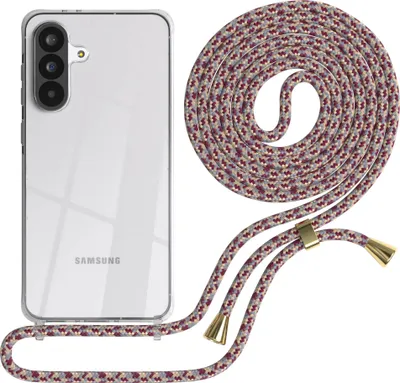 Produktbild von EAZY CASE Handykette mit Hülle für Samsung Galaxy A56 Backcover Handykette, zum Umhängen in Rot