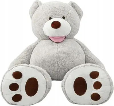 Image de Gustaw Teddy Bear Grand XXL (Gris, 140cm) Amigo - Peluche Ours, Peluche Ours en peluche XXL, Peluche Ours en peluche Giant Teddy.