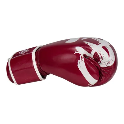 Produktbild von Gladts Gladion Bokshandschuhe – 12 oz – Echt Leder – Bordeaux/Weiß