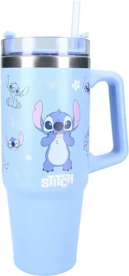Produktbild von Stitch Trinkflasche mit Strohhalm 900 ml