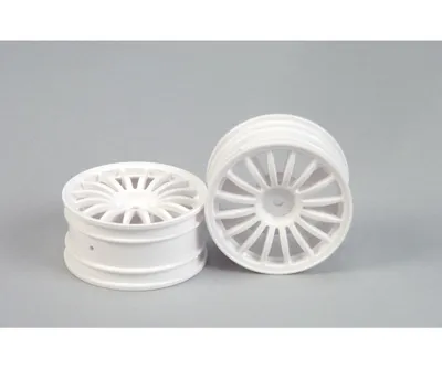 Produktbild von 1:10 Felgen 16-Speichen weiß 26mm für RC Modellautos, 2er-Set