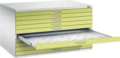 Produktbild von CP 7200 Planschrank lichtgrau, viridingrün 10 Schubladen 135,0 x 96,0 x 76,0 cm