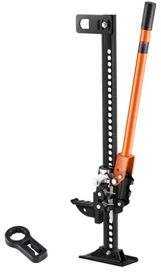 Produktbild von VEVOR Farm Jack mit Basis, 122 cm Utility Hochhub Farm Jack, 3,18 Tonnen Tragfähigkeit Ratschenschraubenzangen für Offroad-Nutzung, Schwerlast-Hubzangen mit 130,1-1079,5 mm Hubbereich für Traktor, Lkw, SUV, 33 Zoll