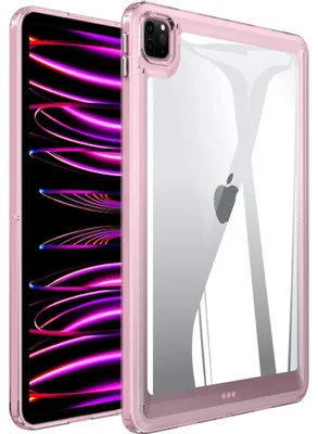 Produktbild von Mobigear Crystal Schutzhülle für iPad Pro 11 Zoll (2020) – Hartschale, Rückseite – Transparent / Rosa