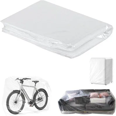 Productafbeelding van Grote Transparante Zakken - Opbergzakken Plastic - Spullen Opslaan - Waterdicht Herbruikbaar - 150 x 150 cm - Transparant