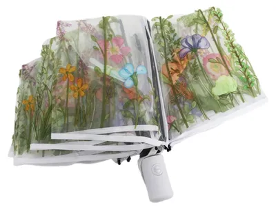 Image de Paraplu élégante avec motif floral - Imperméable et compact