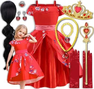 Produktbild von Hopki Elena von Avalor Kostüm Kleid für Karneval und Ball Gr. 128/134
