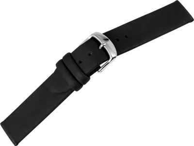 Produktbild von Echtleder Uhrenarmband, nahtlos, schwarz, 12 - 22 mm