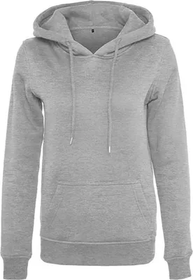 Produktbild von Build Your Brand BY026 | Ladies Heavy Hoody - Farbe: Heather Grey - Größe: S