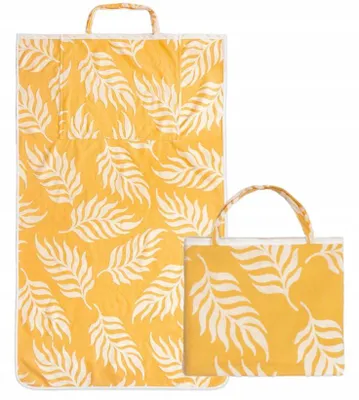 Zdjęcie produktu dla Torba plażowa 2w1 i ręcznik – bawełna, 87x150 cm – Składana torba na ramię do plaży i basenu