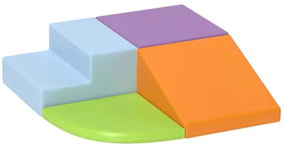 Immagine prodotto di Set 4 Costruzioni Morbide per Bambini 1-3 Anni in Schiuma e Finto cuoio Multicolore