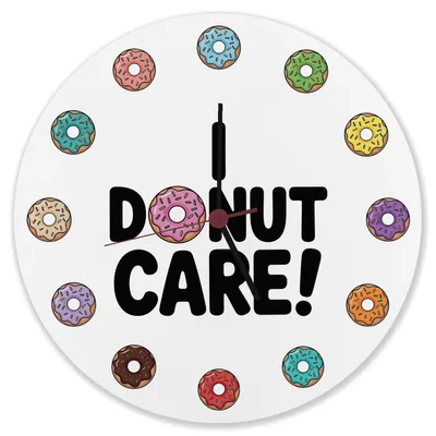 Produktbild von I Donut care! Wanduhr aus Alu mit Donut-Motiv