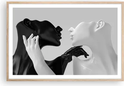 Produktbild von Gerahmtes Poster - Rahmen in heller Eiche - Schwarz Weiß Statue - 91,5x61 cm - Wand Bild - Wanddeko - Wandbilder - Kunstposter - Wandposter - Bilderrahmen - Bilder - Kunstdruck - P2NAA91x61-4736