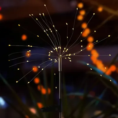 Produktbild von LED Solarstab FEUERWERK - Gartendeko - 90 warmweiße LED - H: 90cm - Dämmerungssensor