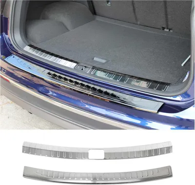 Image de Protection Seuil de Pare-chocs Arriére kit pour VW Tiguan 2016-2024 Acier Inox