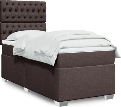 Produktbild von Maison Exclusive - Boxspringbett mit Matratze Dunkelbraun 90x200 cm Stoff