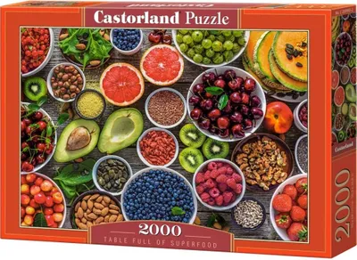 Obrázok produktu pre Puzzle 2000 elementów. Stół pełen zdrowego jedzenia