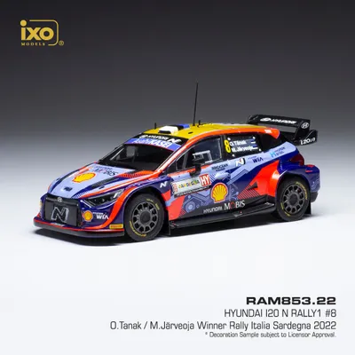 Obrázek produktu pro Hyundai i20 N Rally1 #8 O.Tanak/M.Järveoja WRC Rallye Sardinien 2022 IXO 1:43