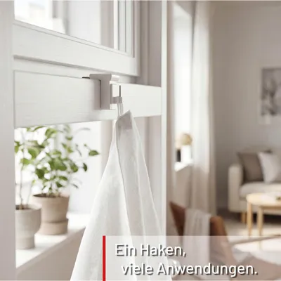 Produktbild von Raamhaken weiß, 4 Stück, 10-27 mm, für Fensterdekoration