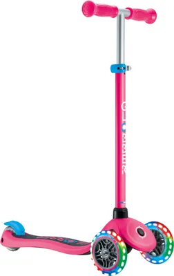 Obrázok produktu pre Globber detská trojkolesová kolobežka - Primo Lights V2 - Svietiace Kolieska - Fuchsia Pin