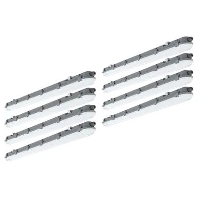 Produktbild von 8er Set LED Wannenleuchten, 4320 Lumen, kaltweiß