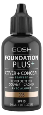 Image de Gosh, Foundation Plus+, Fond de teint, 008, Miel, SPF15, 30 ml