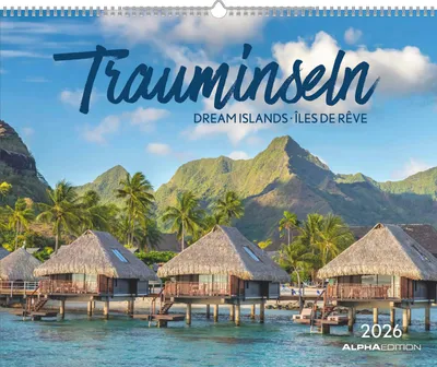 Produktbild von ALPHA EDITION - Trauminseln 2026 - 52 x 42,5 cm