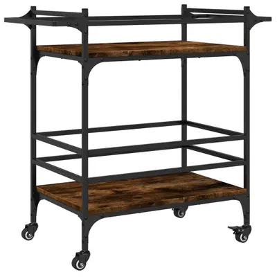 Obrázek produktu pro vidaXL Kuchyňský vozík kouřový dub 82x40x78,5 cm materiál na bázi dřeva