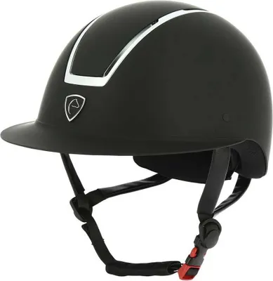 Produktbild von Ekkia EQUITHÈME Reithelm Glint Mat schwarz silver, Größe:55-57