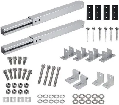 Produktbild von Aluminiummontage für Solarpaneel, anpassbares, verstellbares Montageset für Flachdächer, Wände, Boote, Caravans