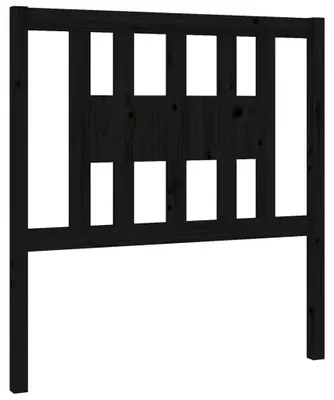 Produktbild von vidaXL Kopfteil Schwarz 96x4x100 cm Massivholz Kiefer