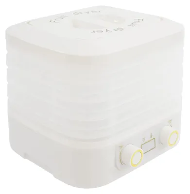 Obrázek produktu pro Sušička potravin – automatická sušička – 5 pater – teplota 35–70 °C – časovač 1–48 hodin – LED displej – 160 W – zástrčka EU 220 V – bílá