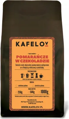 Produktbild von KAFELOV | Kaffeepulver Orange in Schokolade - 250g - Aromatische Mischung - 100% Arabica