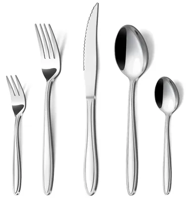 Produktbild von Besteckset, 30-teilig, Edelstahl-Essbesteck für 6 Personen