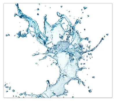 Produktbild von Spritzschutz Herdabdeckplatte Schneidebrett aus Glas Wassersplash hell 1-Teilig (60x52cm)
