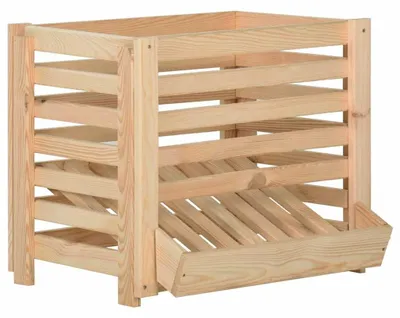 Produktbild von vidaXL Kartoffelkiste 60x40x50 cm Massivholz Kiefer