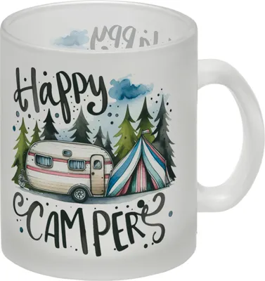 Produktbild von Happy Campers Wohnwagen Glas Tasse