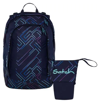 Produktbild von Satch, Schulrucksack-Set AIR Purple Laser 2-teilig, Kollektion 25/26