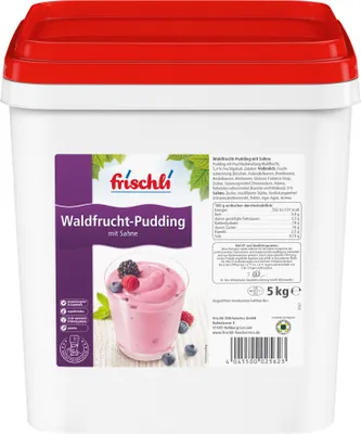 Produktbild von Frischli Waldfrucht-Pudding mit Sahne Komposition aus Frische und Creme 5000g