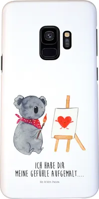 Produktbild von Mr. & Mrs. Panda Samsung Galaxy S9 Handyhülle Koala Künstler - Weiß - Geschenk, Cover, Handy Schutzhülle, Liebe, Case, Hülle, Zeichnen, Liebesgeschenk, Gefühle