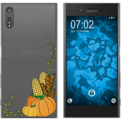 Produktbild von PhoneNatic Case kompatibel mit Sony Xperia XZs Silikon-Hülle Herbst Erntedankfest/Thanksgiving M5