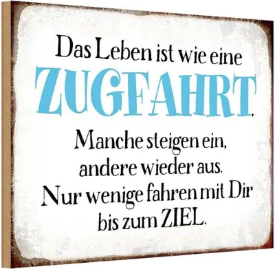 Produktbild von vianmo Holzschild 12x18 cm Leben ist wie eine Zugfahrt Spruch Zitat