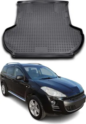 Image de Tapis de coffre pour Peugeot 4007 2007-2013 Caoutchouc TPE Noir